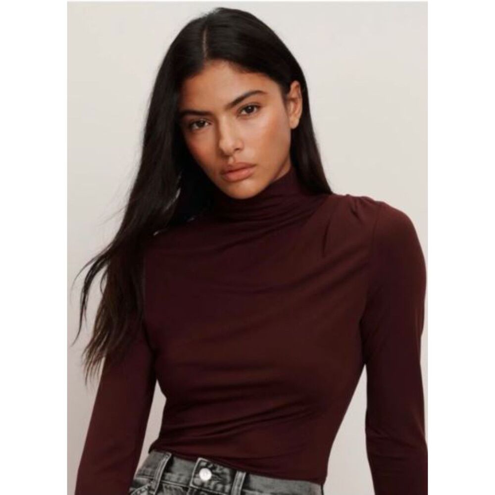 Veronica Beard Women's Mylie Mock Neck Long Sleeve Top XS NWT 198